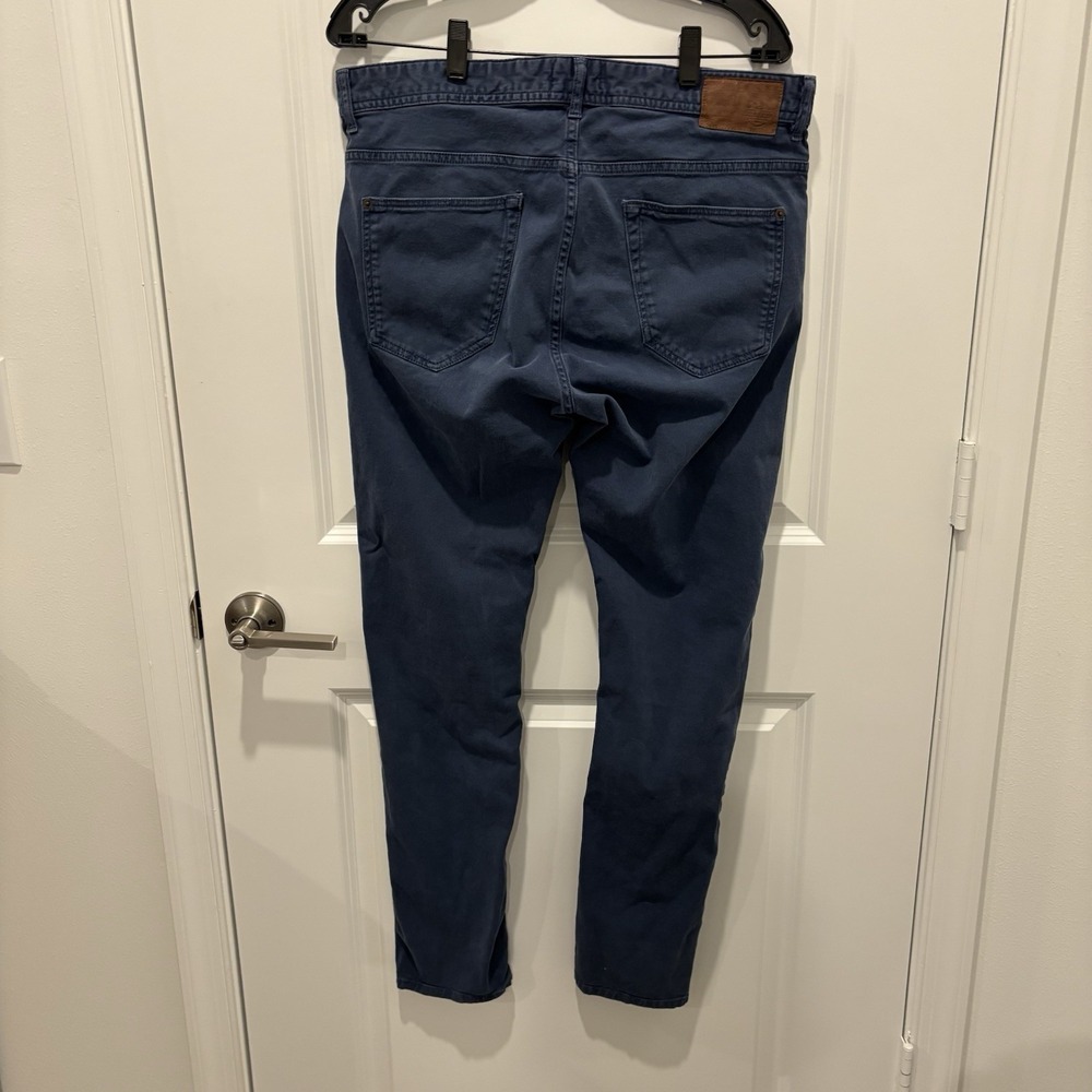 Zara Man | Navy Blue Slim Fit Cotton Twill Pants Men's Size 34 Casual 5 Pockets - Picture 2 of 8